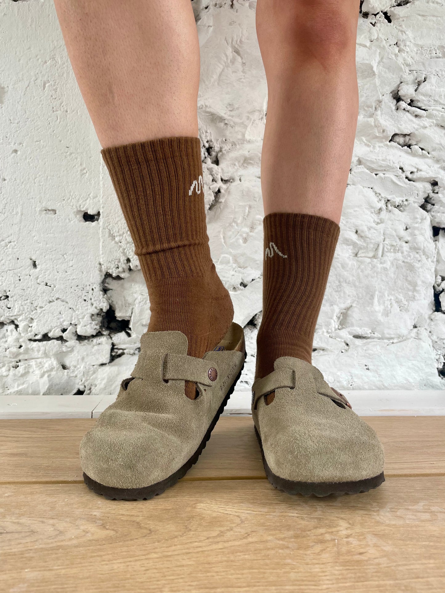 Roman Coffee Grip Socks